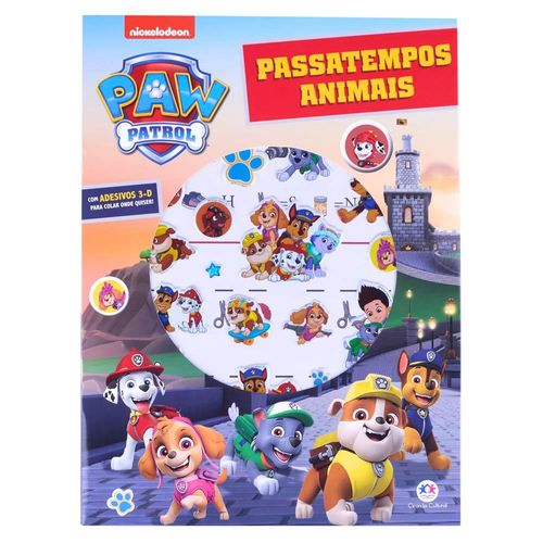Livro de Adesivos 3D Patrulha Canina Passatempos Animais Ciranda Cultural 16650