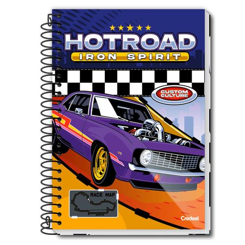 Caderno Universitário 1 Matéria Masculino Super Cars 285909 - Credeal