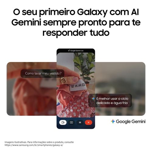 Celular Samsung Galaxy A17 4G Tela 6.7" 256GB Super AMOLED Câmera Tripla 50MP Preto