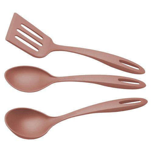 Jogo de Utensílios Tramontina Ability em Nylon Mocaccino 3 Peças