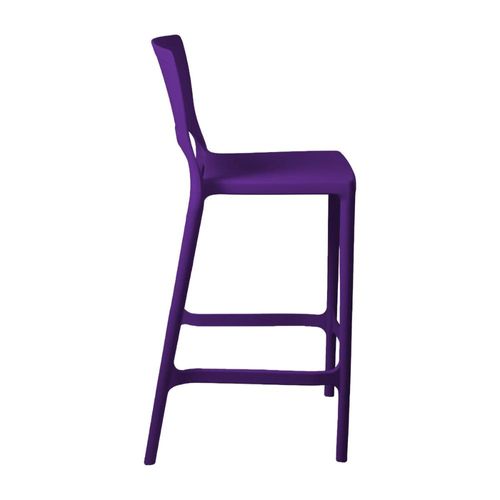 Banqueta Alta Cozinha Roxo Empilhável Urano em Polipropileno Acrilys