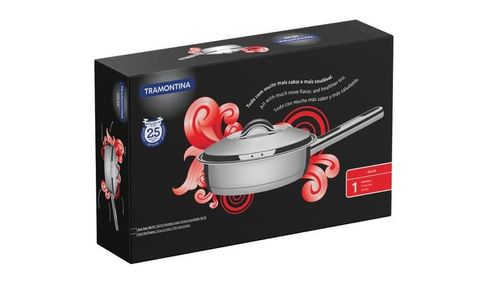 Frigideira Aço Inox com Cabo e Tampa SOLAR 20cm Tramontina 62500200