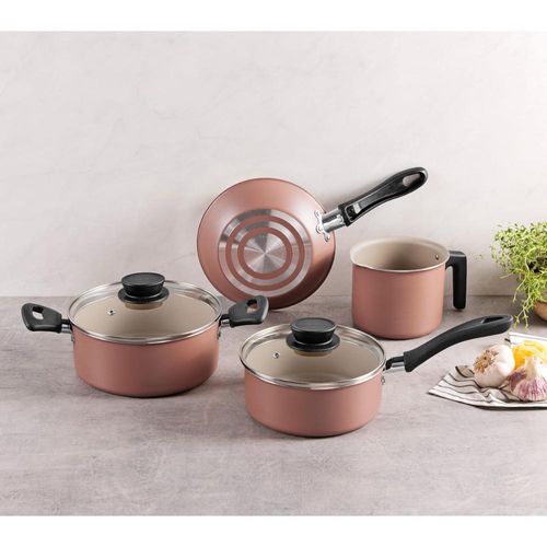 Jogo de Panelas Tramontina Linz 4 Peças Alumínio Starflon Max Mocaccino