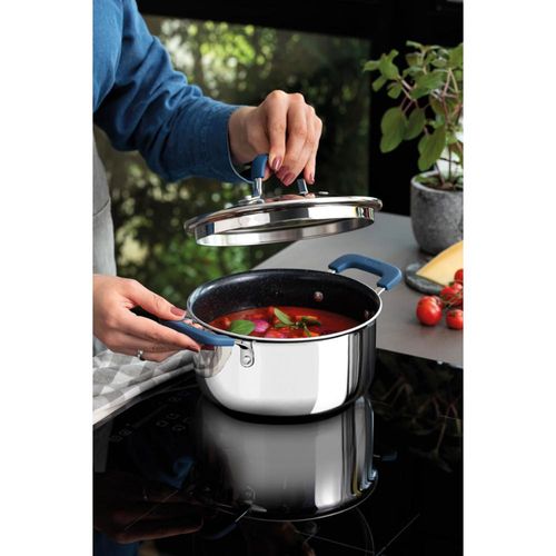 Caçarola Tramontina Romagna Aço Inox Cerâmico Black Stone 20 cm 3,2 L