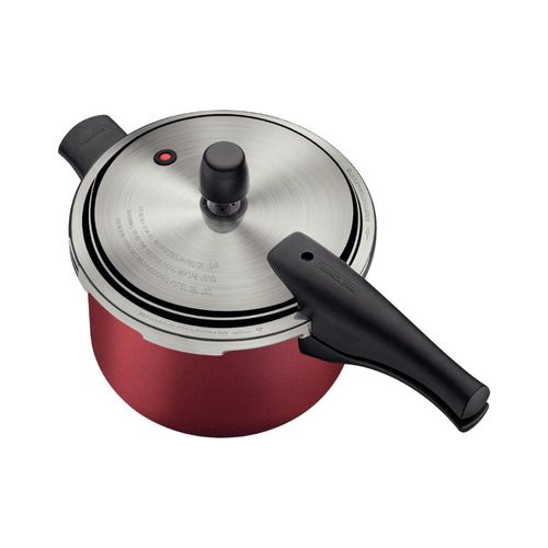 Panela de PressãoTramontina Vancouver Effect em Alumínio Starflon Max Vermelho 20 cm 4,5 L