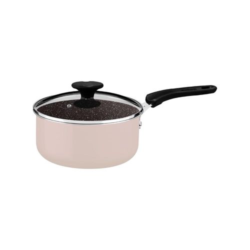 Panela Tramontina Tunis em Alumínio 16 cm 1,35 L Cerâmico Rosa Trufado