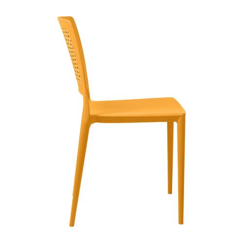 Cadeira Empilhável Vênus Amarelo Mostarda em Polipropileno Acrilys