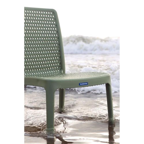 Cadeira Tramontina Isabelle em Polipropileno Ocean +Clean Verde Oliva