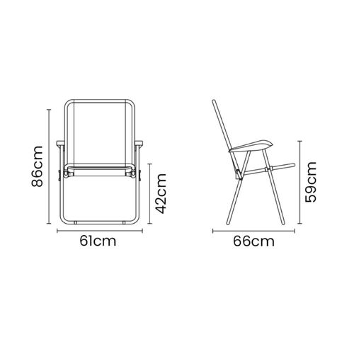 Cadeira de Praia Tramontina Creta Master em Alumínio com Assento Roxo