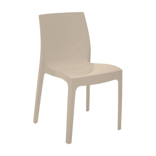 Cadeira Alice Brilho em Polipropileno Areia Marin Brasil