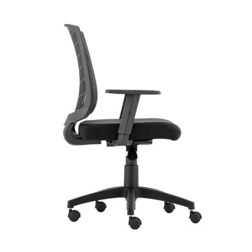 Cadeira de Escritório Giratória Unik Roal em Polipropileno Preto Base em Nylon