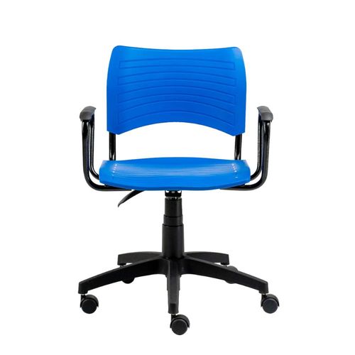 Cadeira de Escritório Giratória Fit em Polipropileno Azul Roal