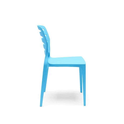 Cadeira Ville Azul Celeste Empilhável em Polipropileno Plaxmetal