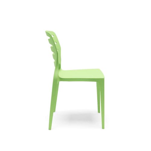 Cadeira Ville Verde Claro Empilhável em Polipropileno Plaxmetal