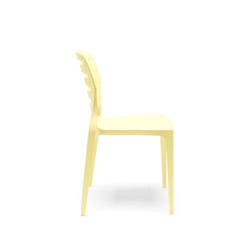 Cadeira Ville Amarelo Primavera Empilhável em Polipropileno Plaxmetal