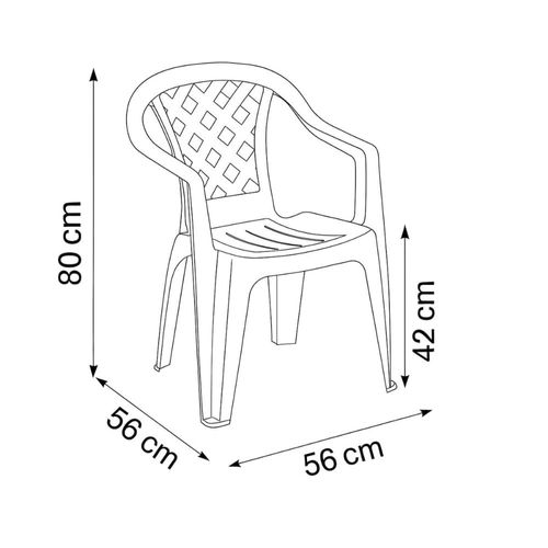 Cadeira Plástica Empilhável Giorgia Amarela Pisani