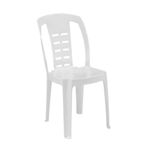 Cadeira Plástica Empilhável Luna Branca Pisani