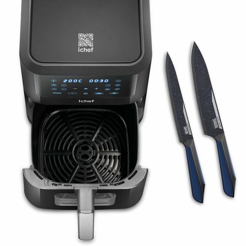 Airfryer Ichef Smart Vision 6L e Conjunto de 2 Facas Ichef Special Cut Azul