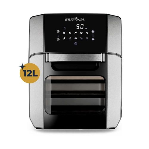 Fritadeira elétrica sem Óleo air fry britânia oven bfr2100p 12l - preta