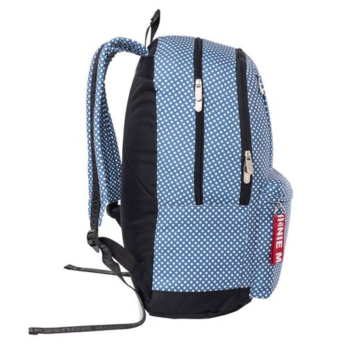 Mochila feminina minnie patches azul