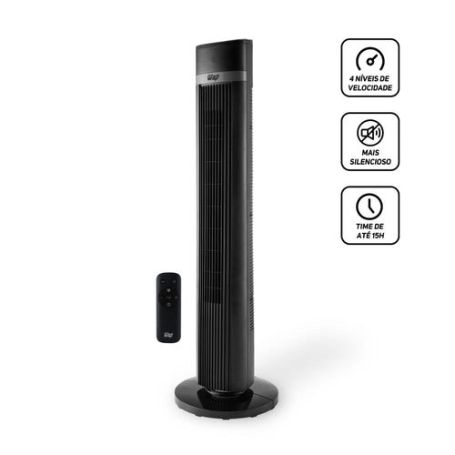 Ventilador torre silencioso com controle remoto wap air silence 4 velocidades 127v