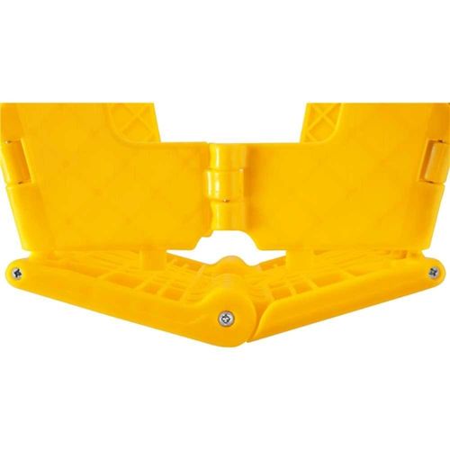 Banqueta plástica dobrável amarela altura 220 mm vonder