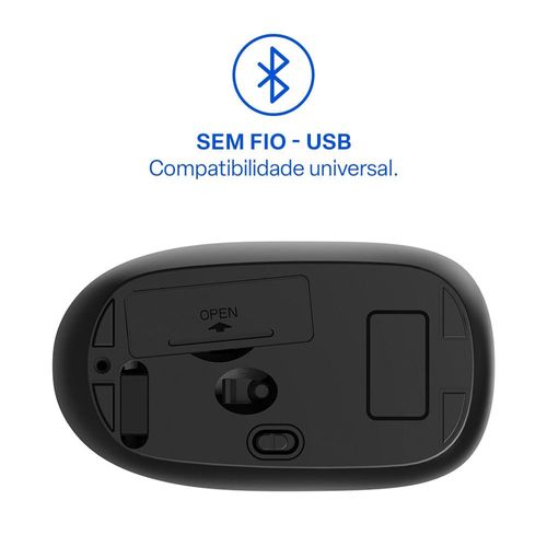 Mouse sem fio ms300 dpi1200 3 botões slim preto multi (multilaser) - mo380