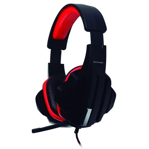 Headset gamer multilaser p2 preto/vermelho - ph120out [reembalado]