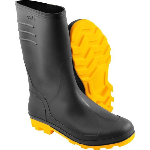 Bota pvc peta e amarela cano médio sem forro 44/45 vonder